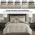 thumbnail image 6 of Madison Park Queen Size 8-Piece Comforter Set, Jacquard Bed in a Bag Set, Bedding Set with Sheets and Decor Pillows, Tan/Ivory, 6 of 6