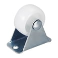 thumbnail image 2 of 8Pcs 1 Inch Rigid Non-Swivel Casters PP Plastic Wheel Top Plate Mounted White, 2 of 5