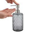 thumbnail image 3 of 1 Pc Simple Cylindrical Soap Pump Dispenser for Bath 500ml Gray Silver Tone, 3 of 6