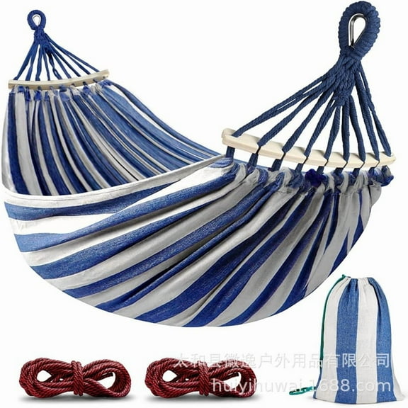ENFOURCLASS Single/Double Portable Hammock (with Lightweight Stand, Without Stand Option) - For Garden, Backyard, Travel, Camping, Beach, Outdoor Hanging