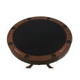 thumbnail image 3 of Round Flipped Wooden Game Table with Pedestal Base, Brown, 3 of 4