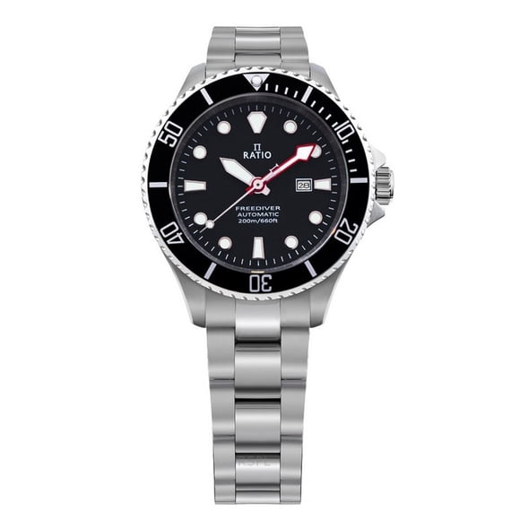 Ratio FreeDiver Sapphire Stainless Steel Black Dial Automatic RTFL831 200M Women's Watch