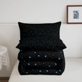 thumbnail image 5 of Manfei Modern Stars Polka Dot King Size Comforter Sets,Cute Cartoon Themed Comforters King Size,Black Blue,Black Reversible,3pcs,1 Comforter and 2 Pillowcases, 5 of 7