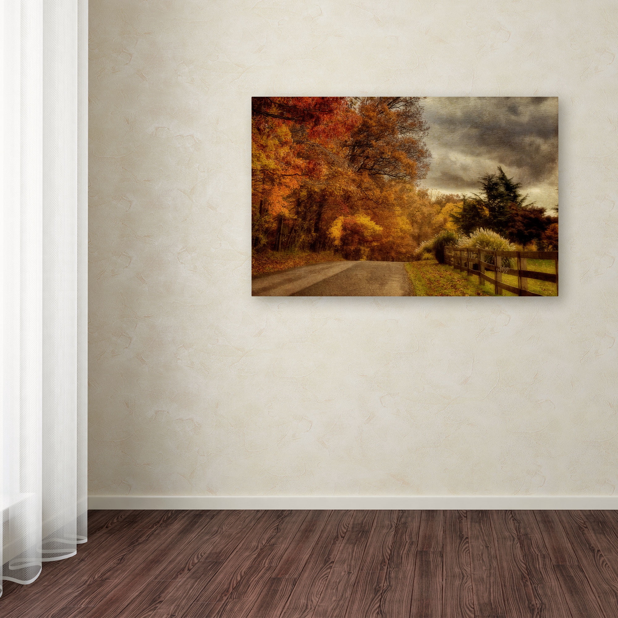 Trademark Fine Art "And the Seasons They Go Round and Round" Canvas Art by Lois Bryan