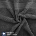 thumbnail image 2 of Linteum Textile 12 Piece Towel Set, 16x28 Inch, 100% Soft Cotton Zero Twist 16 Single Yarn Ring Spun Luxury Hand and Face Towels Spa Quality (Stone Grey), 2 of 7