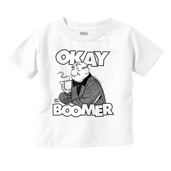 Funny Vintage Comic Strip Okay Boomer Youth T Shirt Tee Boys Infant Toddler Brisco Brands 18M