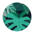 thumbnail image 4 of JEUXUS Outdoor Picnic Camping and Indoor Kitchen Dining Party Palm Leaves Round Tablecloth White, 4 of 8