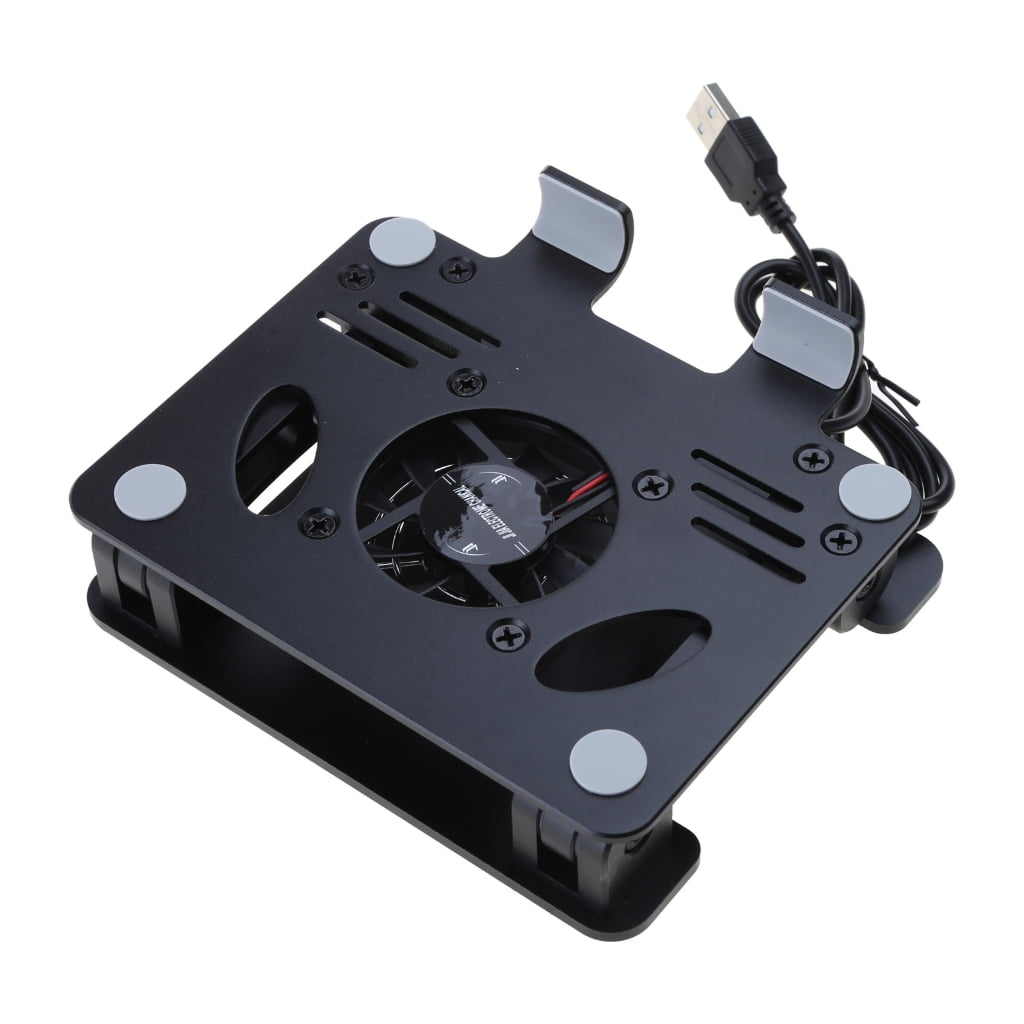 Cooling Fan Laptop Holder Bracket Aluminum Alloy Notebook Pad Stand Heat Dissipation with USB Port Rack