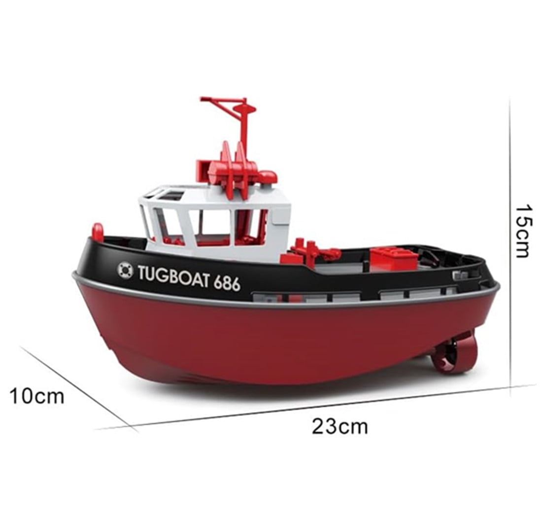 Roofworld RC Boat 686 1/72 2.4G Dual Motor Wireless Electric Remote Control Green Tugboat Toys Gifts