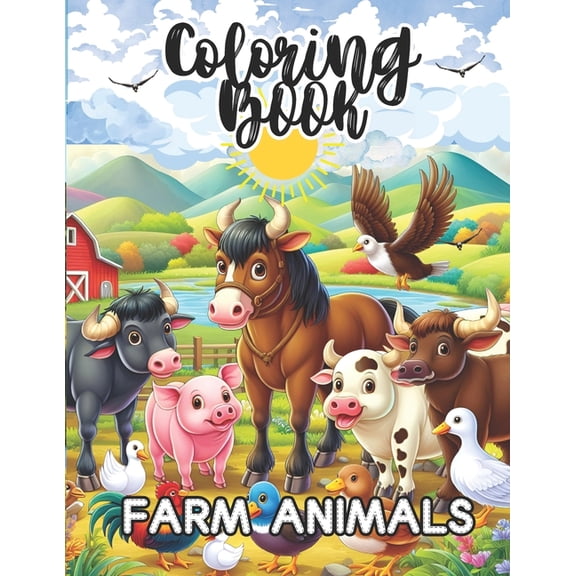 Coloring Book Coloring Book: Farm Animals, (Paperback)