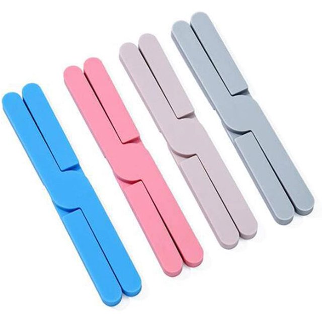 Juego de salvamanteles plegables de silicona de 4 salvamanteles de goma antideslizantes resistentes al calor para ollas, tazas y otros artículos de mesa Ormromra YQ-2071