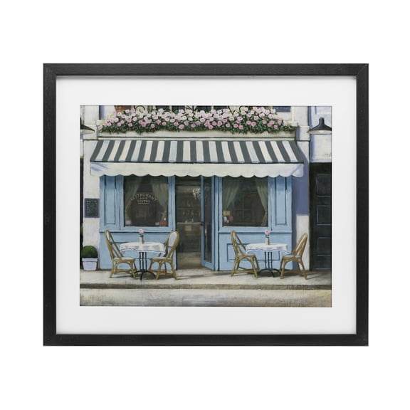 Stupell Industries Scenic Restaurant and Bistro Black Framed Print Under Glass design by Ani Wierling, 13 x 16