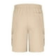 thumbnail image 2 of WILLBEST Pantalones Cortos Cargo para Hombre, de Color Liso, con Cordón y Cintura Elástica, con Bolsillos, Informales, Holgados, de Pierna Recta, de 5 Pulgadas de Largo, 2 of 4