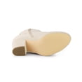 thumbnail image 3 of Unique Bargains Bottines à Talon Bloc à Bout Rond à Fermeture Éclair pour Femme Beige US 9, 3 of 7