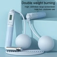 thumbnail image 4 of PVC Jump Rope Portable Replacement Digital Solid Color Adjustable Quiet Running Anti-skid Indoor Outdoor Button Control Ergonomic Adjustable Jumping Ropes Blue Cord, 4 of 9