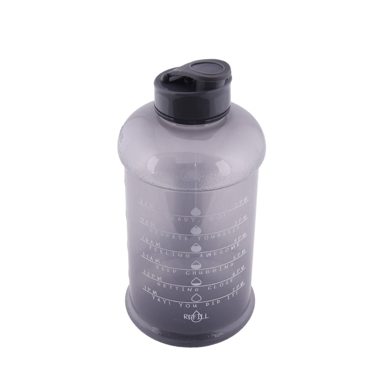 Mainstays 50 oz Gray Solid Print Plastic Water Bottle with Wide 
