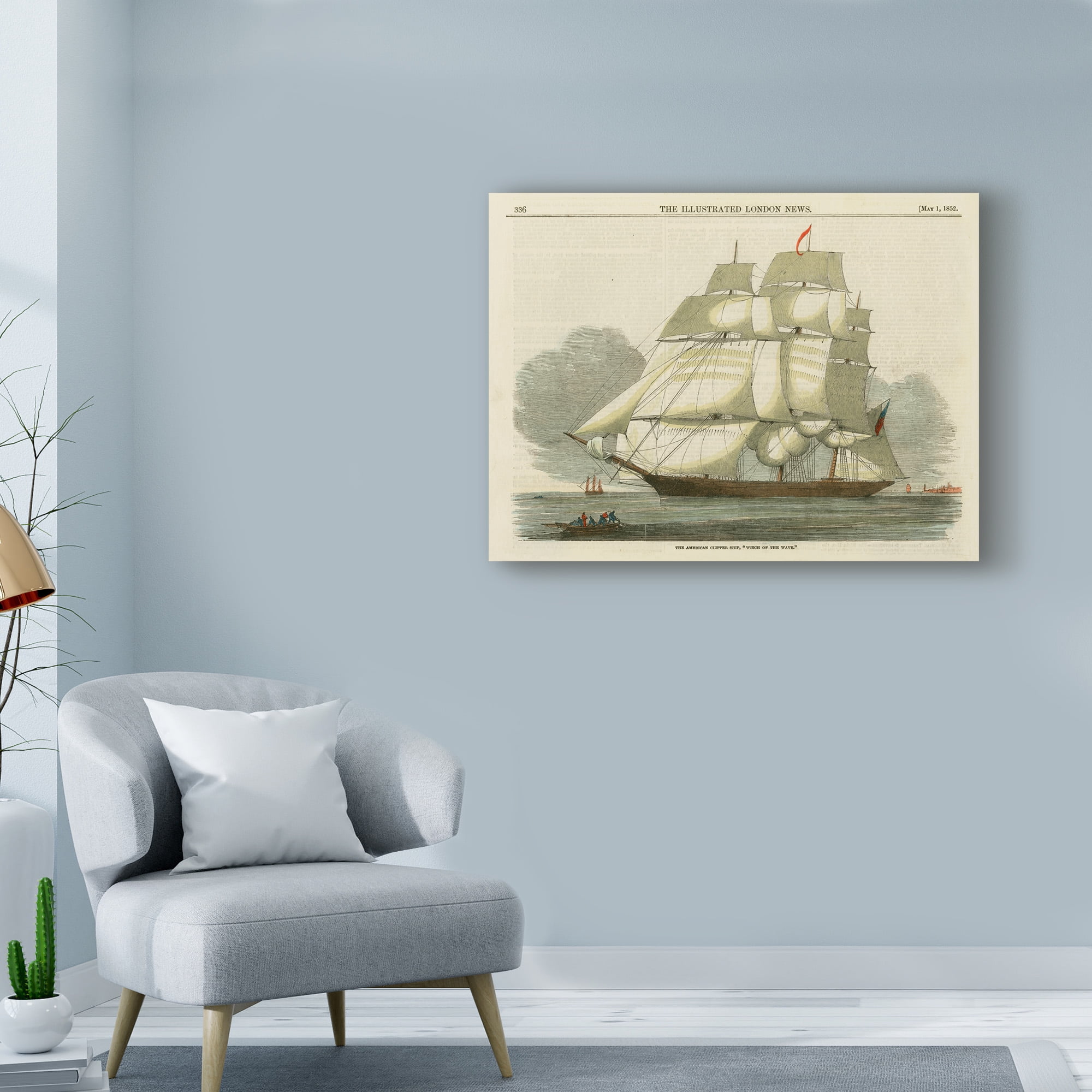 Trademark Fine Art 'Antique Clipper Ship II' Canvas Art by Vision Studio