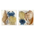 thumbnail image 2 of The Stupell Home Decor Navy and Gold Nautical Crab Anemone and Shell Set of Two Wall Plaque Art, 2pc, each 12 x 12, 2 of 4