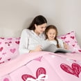 thumbnail image 5 of Castle Fairy Kawaii Love Heart Full Size Comforter Sets,Cute Polka Dots Bedding Sets, 5 of 8