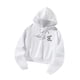 thumbnail image 5 of Sudadera con capucha para mujer Tops cortos Sudadera con cordón Sudaderas con capucha recortadas Trajes con sudadera con capucha Blanco M, 5 of 8
