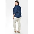 thumbnail image 3 of Blusa denim manga 3/4 Roman Fashion /Tallas Extras,2741 (Mezclilla dark) azul oscuro 36, 3 of 6