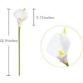 thumbnail image 4 of 20Pcs Artificial Calla Lily Flower Real Touch Latex Flowers for DIY Wedding Bouquet Party Home Decor (Pure White), 4 of 5
