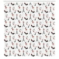 thumbnail image 3 of Ambesonne Eiffel Shower Curtain, Shoes Lipstick Perfume, 69"Wx84"L, Ruby Black White, 3 of 3