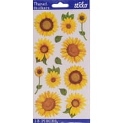 American Crafts Classic Sunflowers Themed Vellum Stickers - 13 Pieces