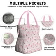 thumbnail image 3 of Doodle Poodle Image Drawstring Lunch Bag Women - Drawstring Lunch Bag Insulated for Work Office - Stain-Resistant Large Lunchbags for Women with Multi-Pockets, 3 of 6