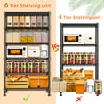 thumbnail image 5 of REIBII 6-Tier Wire Shelving Unit Adjustable Metal Storage Shelves for Kitchen  Pantry Laundry, 13.8" D x 21.5" W x 70.5" H, 5 of 7