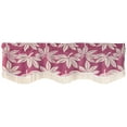 thumbnail image 2 of Violet Linen Cordova Collection Decorative Vintage Design Window Valance, 60" x 15", Purple, 2 of 6