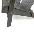 thumbnail image 2 of GDF Studio Cartagena Outdoor Acacia Wood Folding Adirondack Loveseat, Dark Gray, 2 of 8