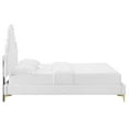 thumbnail image 6 of Modway Gwyneth Tufted Performance Velvet Queen Platform Bed - White, 6 of 10