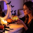 thumbnail image 6 of Avolia Halloween Witch Lamp, 5.9" Inspired Witch Hat Lamp, Gothic Spooky Witches Decor with Holding Lantern, Spooky Decorative Standing Night Light, Halloween Party Lighting Decorations Indoor, 6 of 6