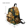 thumbnail image 3 of FORMRS Kids School Backpack with Front Zippered Pocket 12" Student Travel Daypack, Flowers and Dog, 3 of 6