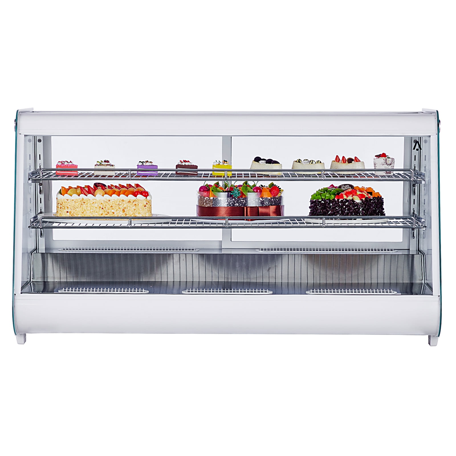 Ataucjin Refrigerated Display Case 8.1 Cu.Ft. Countertop Pastry Display Case Commercial Display Refrigerator w/LED display Air-cooling Automatic Defrost Rear Sliding Door