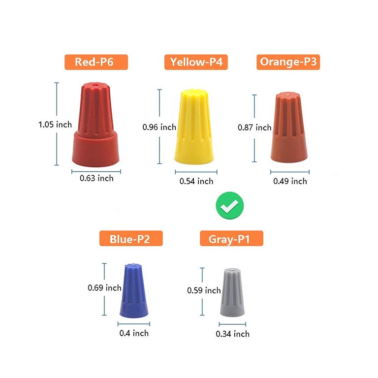 Twist Type Wire Caps Connector Wire Nuts AWG 22-16 UL Listed Gray