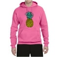 thumbnail image 2 of Wild Bobby, Trendy Tropical Pineapple, Fashion, Unisex Graphic Hoodie Sweatshirt, Neon Pink, Small, 2 of 4