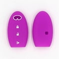 thumbnail image 3 of 3 Botones Car Key Case Cover Silicona Car Key Pocket Púrpura, 3 of 6