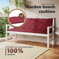 thumbnail image 3 of vidaXL Indoor/Outdoor Bench Cushions 2 pcs, Non-slip, Water-Repellent, Wine Red 78.7"x19.7"x2.8", 3 of 7