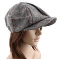 thumbnail image 3 of Lattice Newsboy Vintage French Gorras Beanie Sombreros para Hombres Mujeres Niñas Casual al aire libre Gris Macarena Boina, 3 of 7