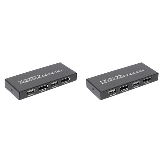 2X DisplayPort KVM Switch, 4K60Hz DP USB Switcher pour Clavier, Souris, Imprimante et Moniteur Ultra HD