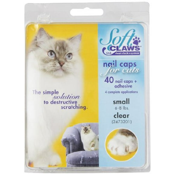 Feline Soft Claws Cat Nail Caps Take-Home Kit, Small, Clear