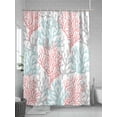 thumbnail image 5 of Boanket Polyester Fabric Red Blue Coral Coastal Shower Curtain, Summer Beach Seaside Nautical Waterproof Bathtub Curtain Bathroom Decor Set with Hooks 72 x 78 Inches,, 5 of 6