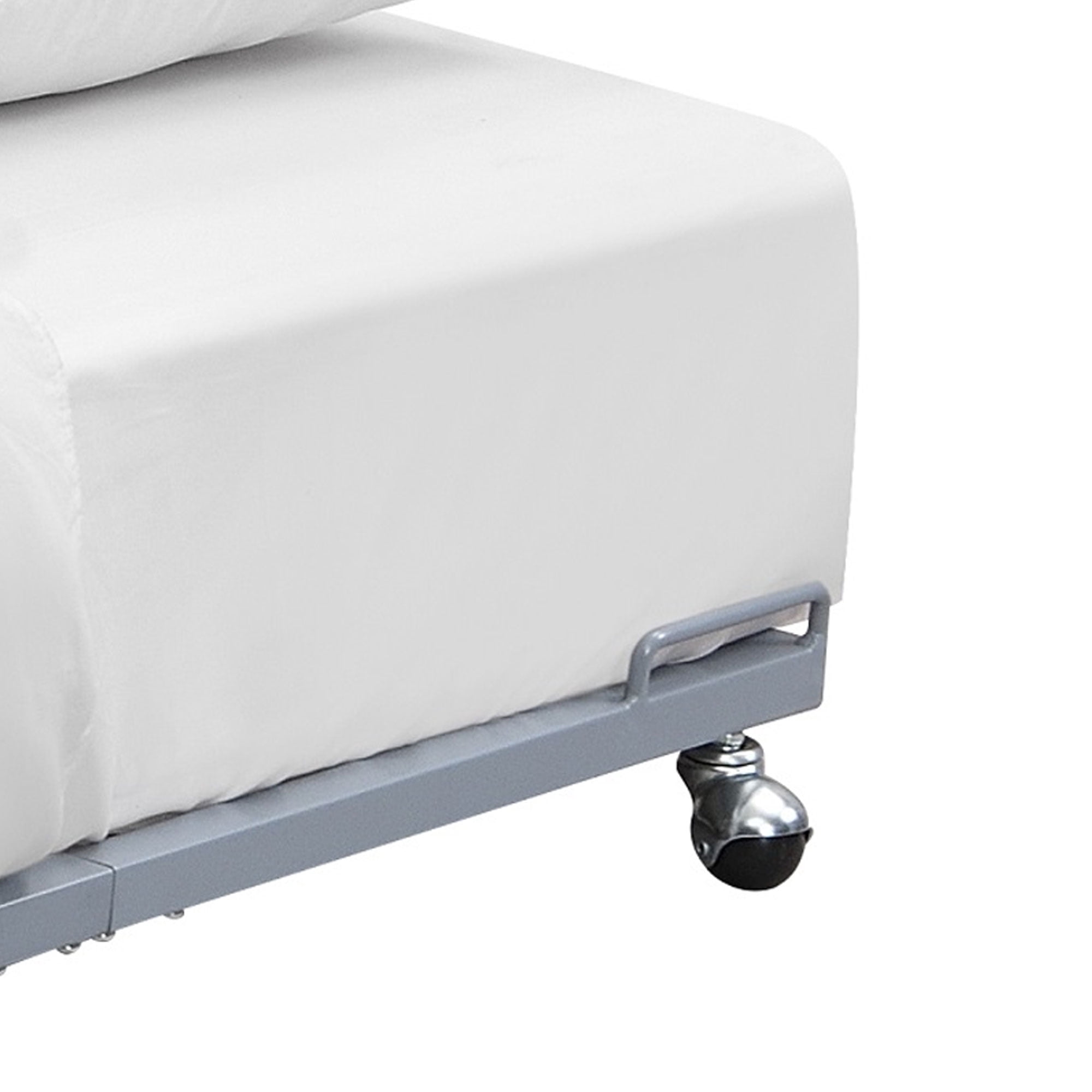 Kings Brand Furniture Moley Twin Size Metal Trundle - Roll Out Bed Frame (Grey)