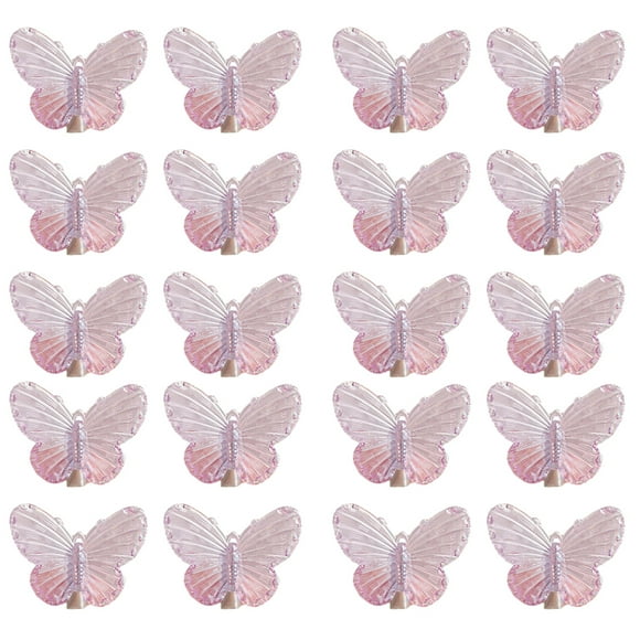 Butterfly Clips, 20pcs Butterfly Hair Clips Set, Cute Mini Hair Clips Small Hair Clips for Women, Glitter Clear Hair Clips, y2k Accessories 90s Accessories for Women Girls