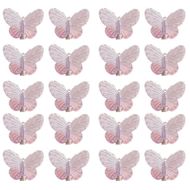 Pinzas para el pelo con forma de mariposa, juego de 20 pinzas para el pelo con forma de mariposa, lindas mini pinzas para el pelo, pinzas para el pelo pequeñas para mujer, pinzas para el