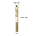 thumbnail image 2 of M10x100mm Hanger Bolts, 12 Pack Double Head Thread Dowel Screws, 2 of 5