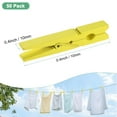 thumbnail image 3 of 50-Pack Colored Clothespins Wooden, 2.8 Inch/72mm Colorful Clothes Pins for Hanging Clothing/Crafts[Yellow], 3 of 6
