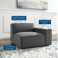 thumbnail image 5 of Sectional Sofa Set, Fabric, Dark Grey Gray, Modern Contemporary Urban Design, Living Lounge Room Hotel Lobby Hospitality, 5 of 6